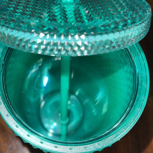 2022 Starbucks Ombré studded mint green tumbler 16oz + a FREE color changing cup - Picture 7 of 11
